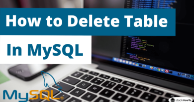 How to Delete Table in MySQL