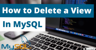 How to Delete a View in MySQL