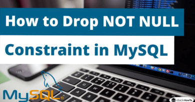 How to Drop NOT NULL Constraint in MySQL