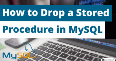 How to Drop a Stored Procedure in MySQL