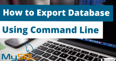 How to Export a MySQL Database using Command Line
