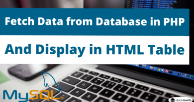 How to Fetch Data from Database in PHP and Display in HTML Table using PDO