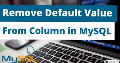How to Remove Default Value from Column in MySQL
