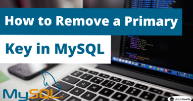 How to Remove a Primary Key in MySQL