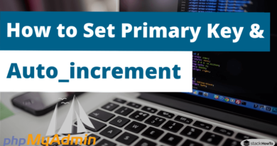 How to Set Primary Key and Auto_increment in PHPMyAdmin