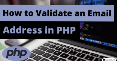 How to Validate an Email Address in PHP
