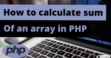 How to calculate sum of an array in PHP