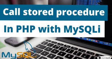 How to call stored procedure in PHP with MySQLi
