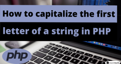 How to capitalize the first letter of a string in PHP