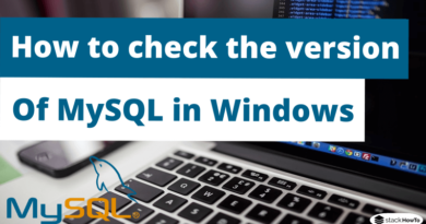 How to check the version of MySQL in Windows