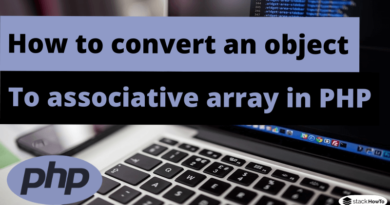 How to convert an object to associative array in PHP
