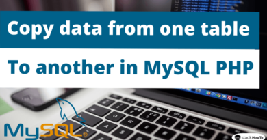 How to copy data from one table to another in MySQL using PHP