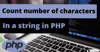 How to count the number of characters in a string in PHP