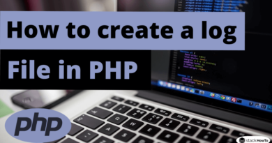 How to create a log file in PHP