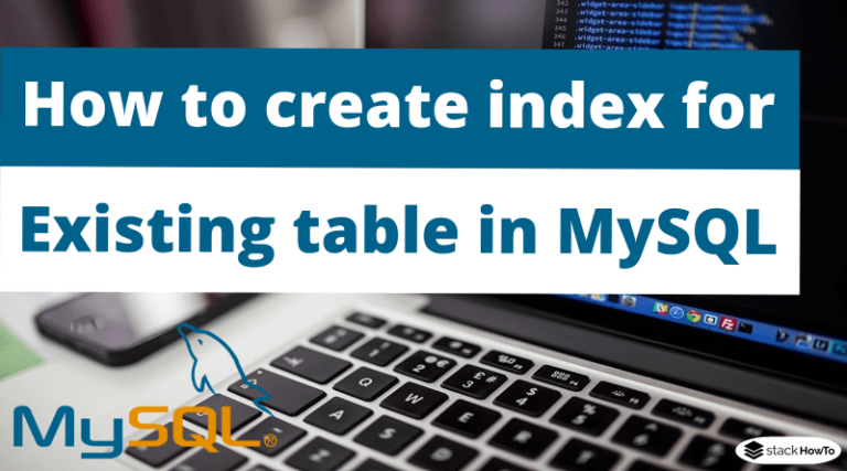 mysql create index on existing table