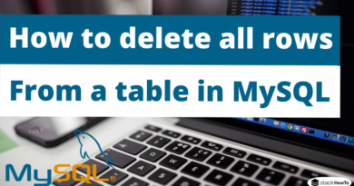How to delete all rows from a table in MySQL