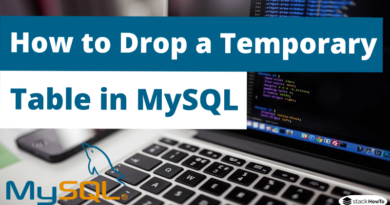 How to drop a temporary table in MySQL