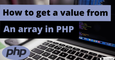 How to get a value from an array in PHP