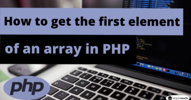 How to get the first element of an array in PHP