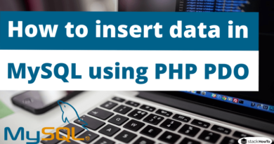 How to insert data in MySQL using PHP PDO