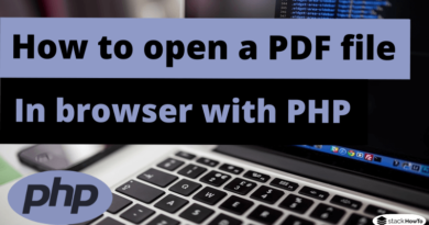 How to open a PDF file in browser with PHP