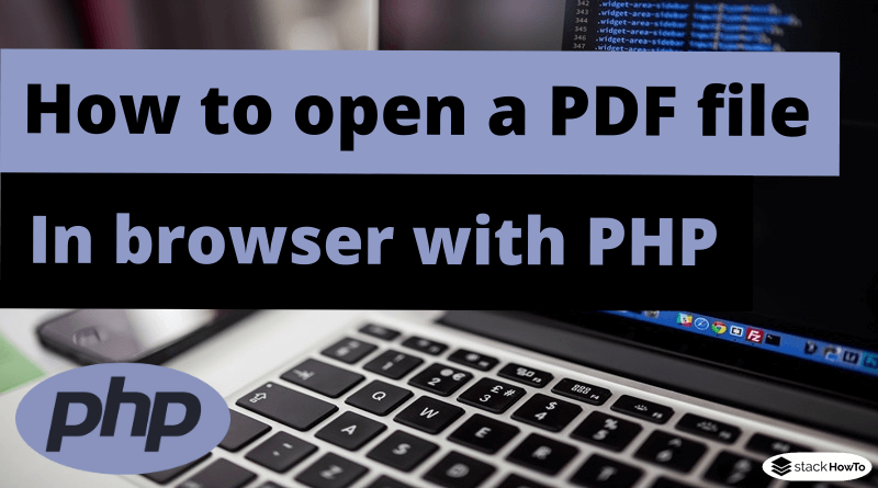 How to open a PDF file in browser with PHP