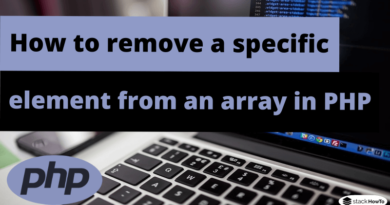How to remove a specific element from an array in PHP