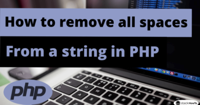 How to remove all spaces from a string in PHP