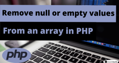 How to remove null or empty values from an array in PHP