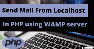 How to send mail from localhost in PHP using WAMP server