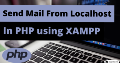 How to send mail from localhost in PHP using XAMPP