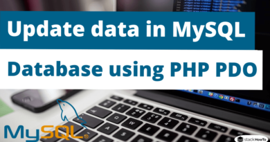 How to update data in MySQL database using PHP PDO