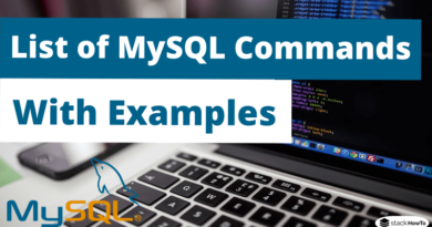 List of MySQL Commands with Examples