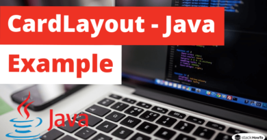CardLayout - Java Swing - Example