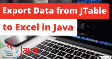 Export Data from JTable to Excel in Java