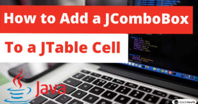 How to Add a JComboBox to a JTable Cell
