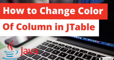How to Change Color of Column in JTable