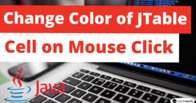 How to Change Color of JTable Cell on Mouse Click
