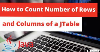 How to Count Number of Rows and Columns of a JTable