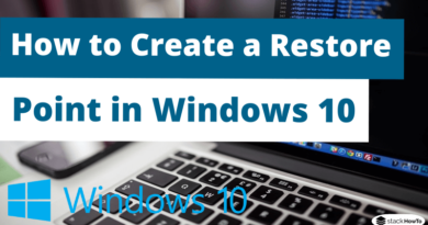 How to Create a Restore Point with System Protection Enabled in Windows 10