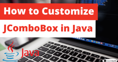 How to Customize JComboBox in Java