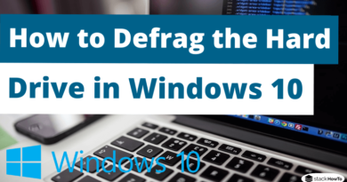 How to Defrag the Hard Drive in Windows 10