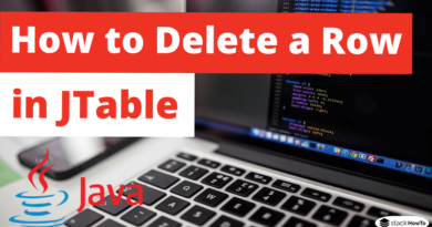 How to Delete a Row in JTable using Delete button
