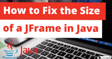 How to Fix the Size of JFrame in Java