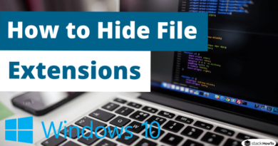 How to Hide File Extensions in Windows 10