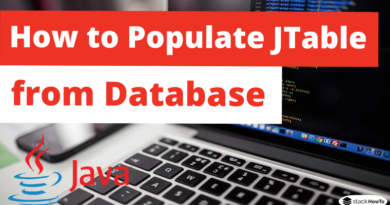 How to Populate JTable from Database