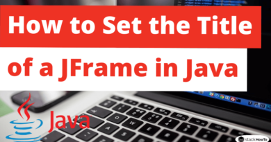 How to Set the Title of a JFrame in Java