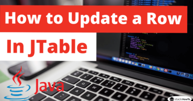 How to Update a Row in JTable
