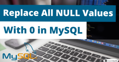Replace All NULL Values with 0 in MySQL