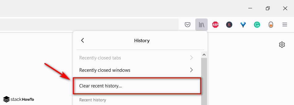 how to delete firefox history